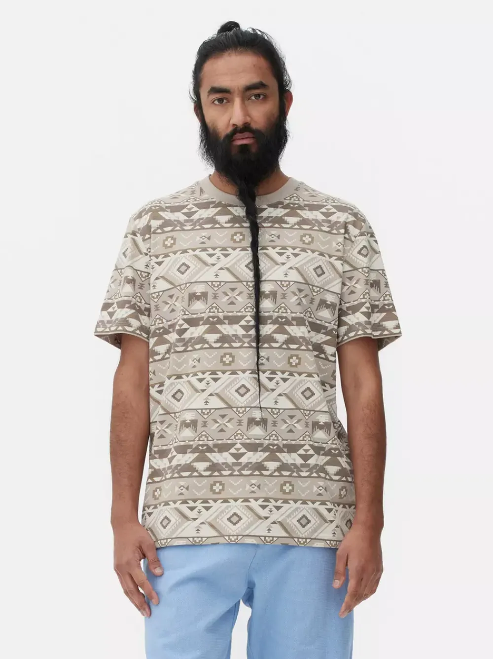 Primark Topy I T-Shirty<T-shirt z geometrycznym nadrukiem
