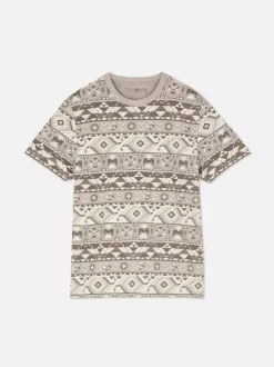 Primark Topy I T-Shirty<T-shirt z geometrycznym nadrukiem