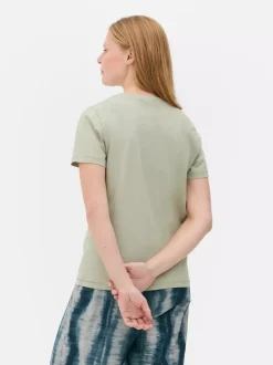Primark Topy I T-Shirty<T-shirt z krótkim rękawem i dekoltem w serek