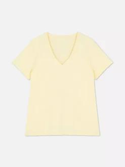 Primark Topy I T-Shirty<T-shirt z krótkim rękawem i dekoltem w serek