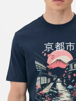 Primark Topy I T-Shirty<T-shirt z krótkim rękawem i motywem azjatyckim