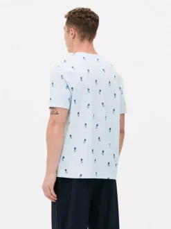 Primark Topy I T-Shirty<T-shirt z krótkim rękawem w drobne ananasy