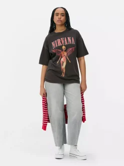 Primark Topy I T-Shirty<T-shirt z motywem zespołu Nirvana
