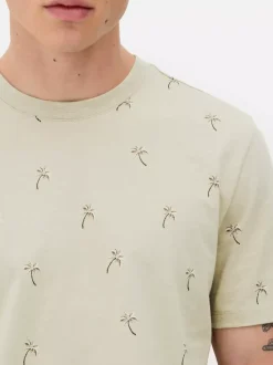 Primark Topy I T-Shirty<T-shirt z nadrukiem w drobne palmy