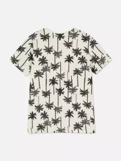 Dzieci Primark Topy I T-Shirty<T-shirt z nadrukiem w palmy