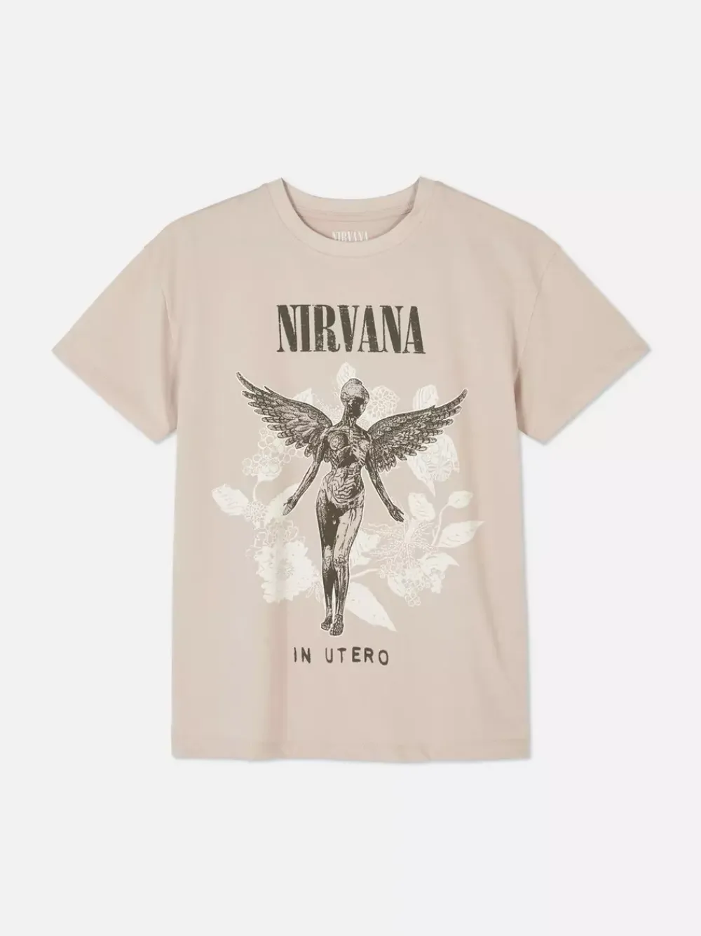 Dzieci Primark Topy I T-Shirty<T-shirt z okrągłym dekoltem i motywem Nirvany