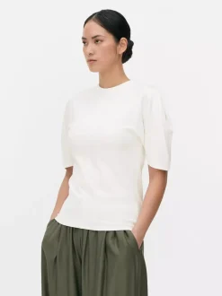 Primark Topy I T-Shirty<T-shirt z podwiniętymi rękawami The Edit