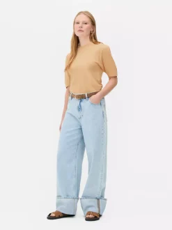 Primark Topy I T-Shirty<T-shirt z podwiniętymi rękawami The Edit