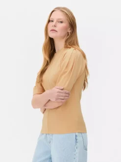 Primark Topy I T-Shirty<T-shirt z podwiniętymi rękawami The Edit