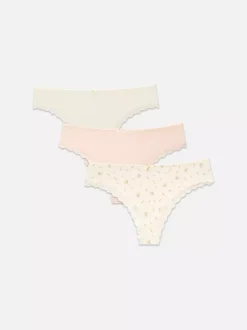 Damskie Primark Majtki Damskie<Wzorzyste figi brazylijskie, 3 pary
