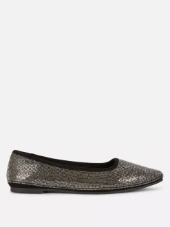 Primark Płaskie Buty<Zdobione szerokie baleriny z kwadratowym noskiem