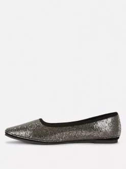 Primark Płaskie Buty<Zdobione szerokie baleriny z kwadratowym noskiem