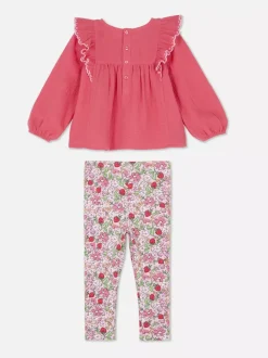 Primark Komplety I Gotowe Stroje<Zestaw z bluzką i legginsami w kwiaty