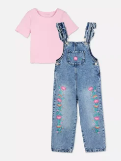 Dzieci Primark Komplety I Gotowe Stroje<Zestaw z ogrodniczkami w kwiaty